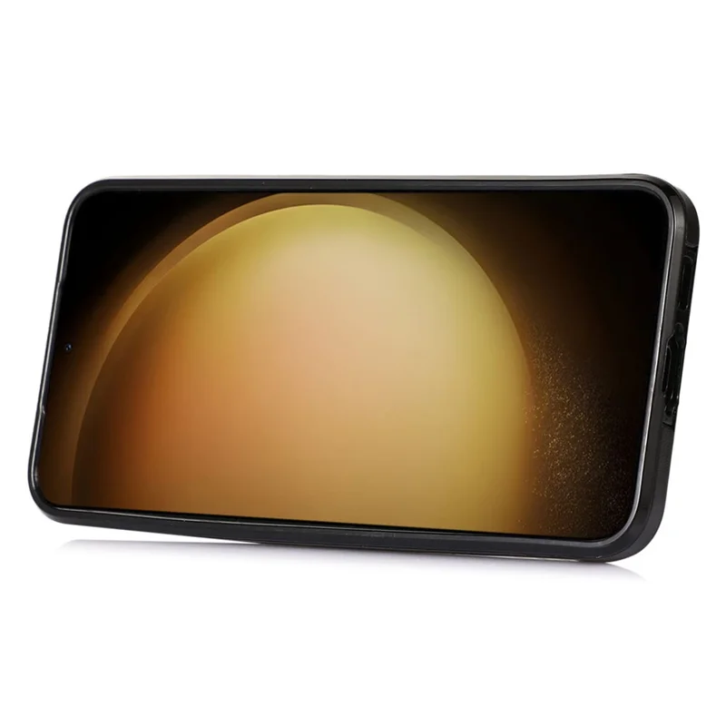 For Samsung Galaxy A25 5G (Global) (161.0 x 76.5 x 8.3mm) Case Shockproof PU Leather+TPU Phone Cover with Card Holder - Black