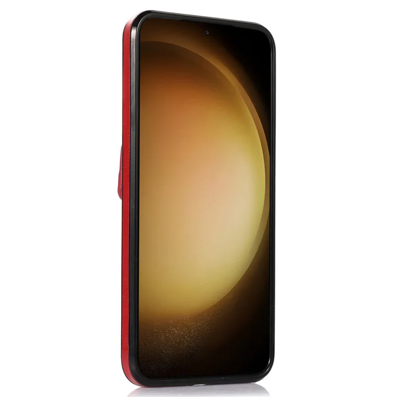 For Samsung Galaxy A05s 4G Case Card Holder Shockproof PU Leather Phone Cover - Red