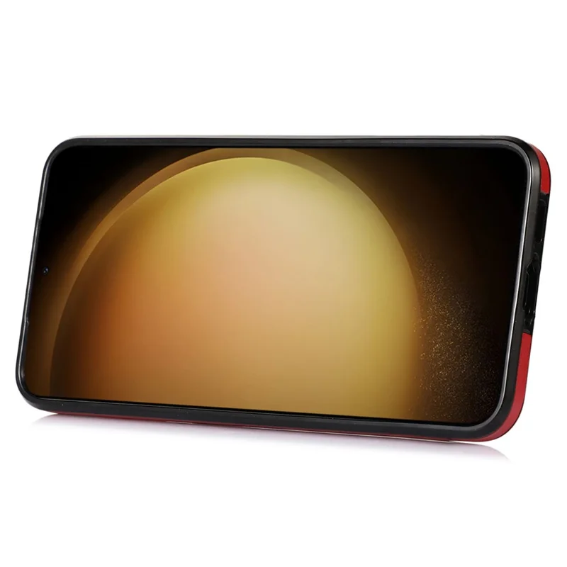 For Samsung Galaxy A05s 4G Case Card Holder Shockproof PU Leather Phone Cover - Red