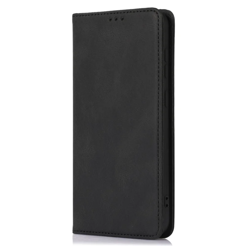 For Samsung Galaxy S24+ PU Leather Mobile Phone Case Magnetic Stand Cover Wallet - Black