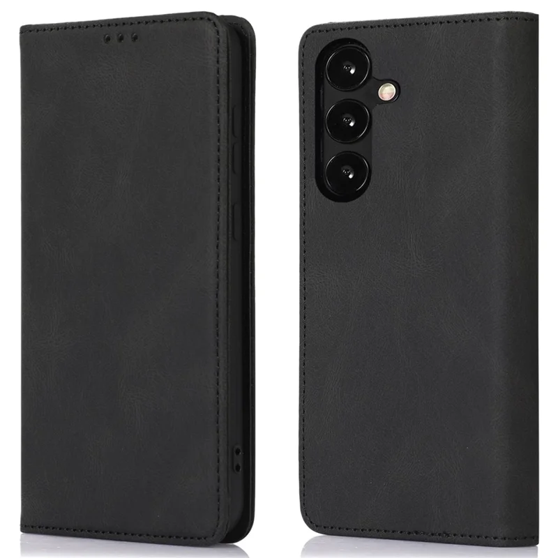For Samsung Galaxy A54 5G Cell Phone Case Magnetic Stand Wallet TPU+PU Leather Cover - Black