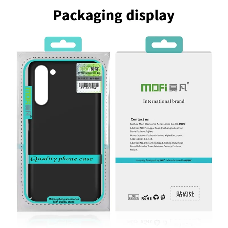 MOFI JK PC Series-1 Para Samsung Galaxy S24 PC Phone Case Textura Fosca Capa de Telefone - Preto