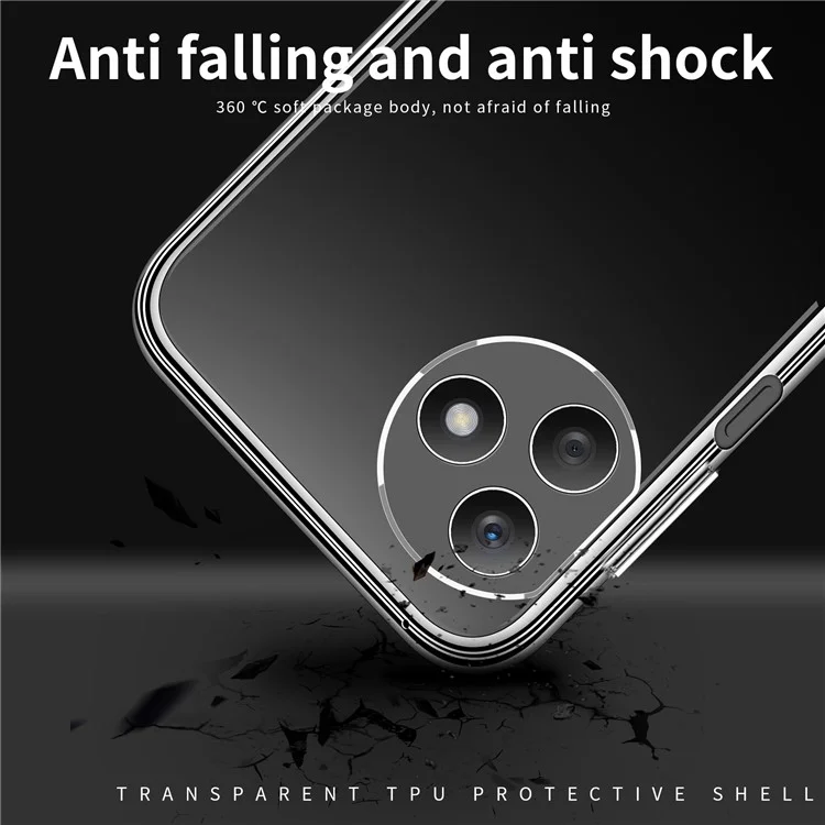MOFI For Honor X50i+ 5G Cubierta Antirayaduras de TPU Funda Protectora de Teléfono Transparente