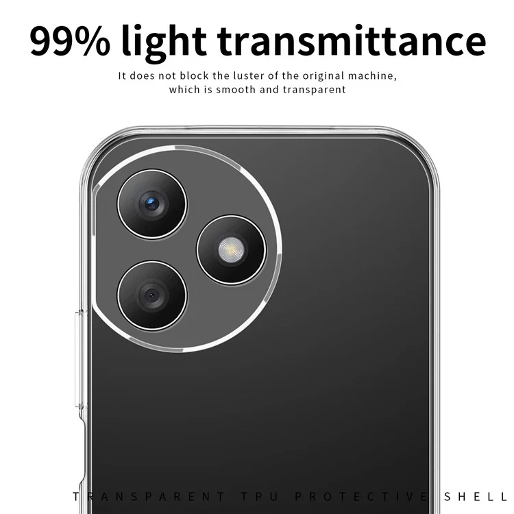 MOFI For Honor X50i+ 5G Cubierta Antirayaduras de TPU Funda Protectora de Teléfono Transparente