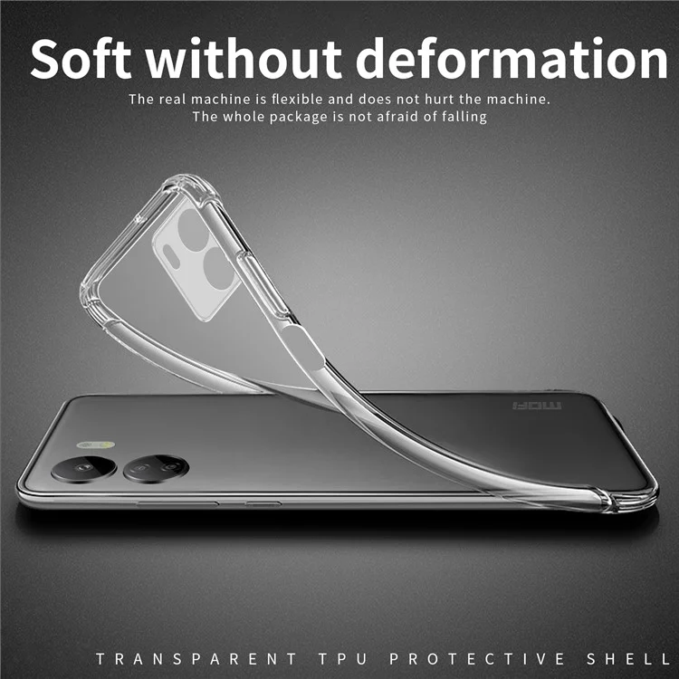 MOFI Clear Phone Case Для Xiaomi Redmi 13c / Poco C65 4G Slim-Fit TPU Tpu Shell Shell Shell