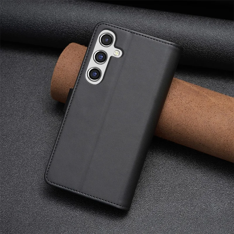 BF Style-19 per Samsung Galaxy A55 5G Phone Case Slim PU Leather Stand Phone Cover Wallet - Nero