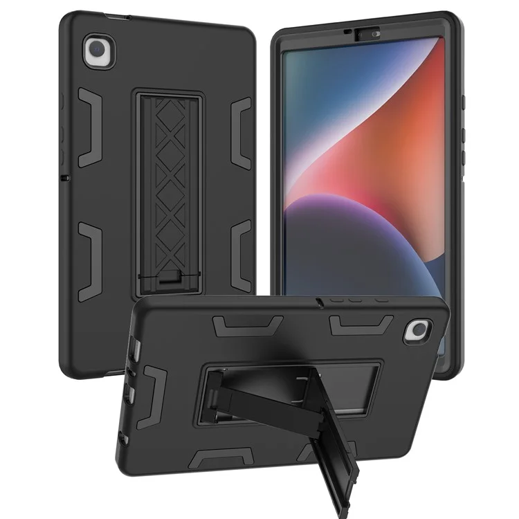 For Samsung Galaxy Tab A9 Protective Cover Shockproof Kickstand Tablet Case - All Black