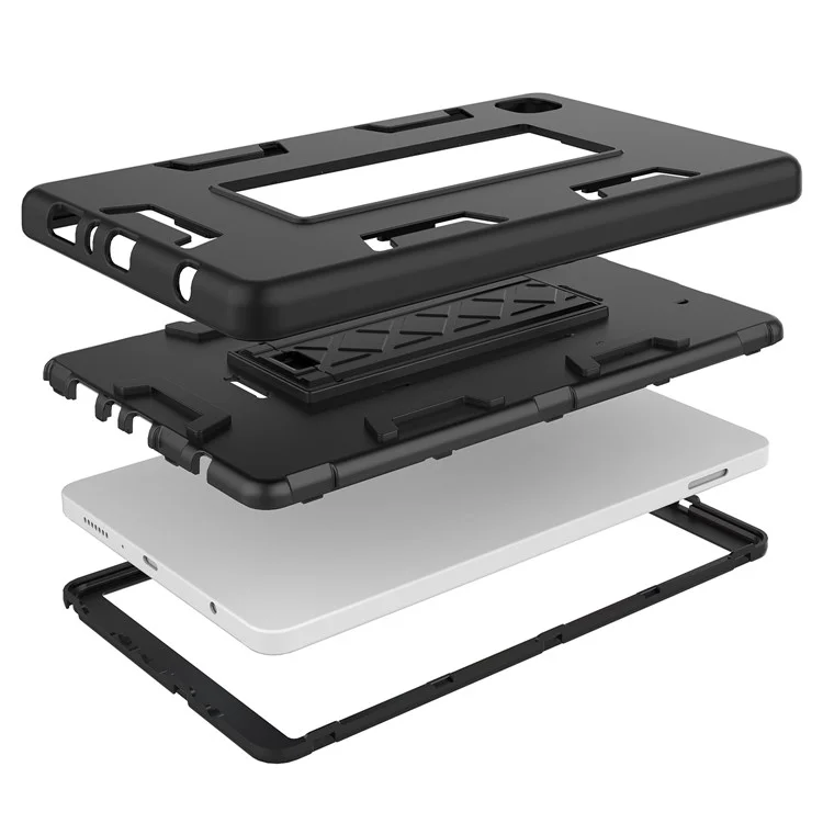For Samsung Galaxy Tab A9 Protective Cover Shockproof Kickstand Tablet Case - All Black