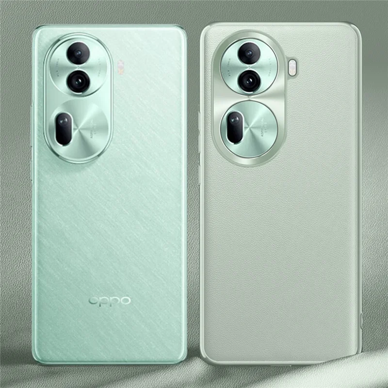 For Oppo Reno11 Pro 5G (Global) Phone Case PU Leather Soft Texture Back Cover - Light Green