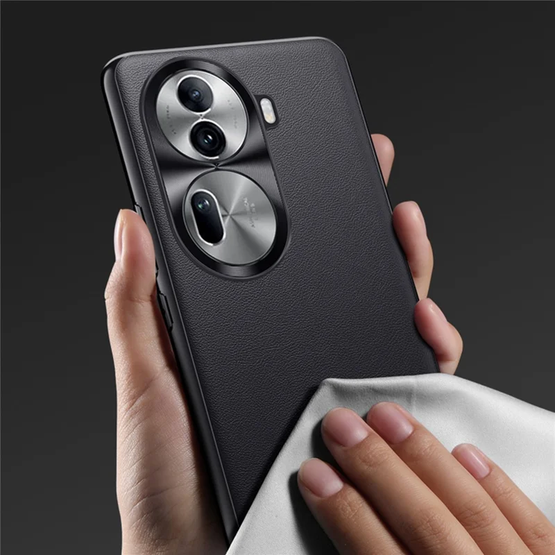 For Oppo Reno11 Pro 5G (Global) Phone Case PU Leather Soft Texture Back Cover - Light Green