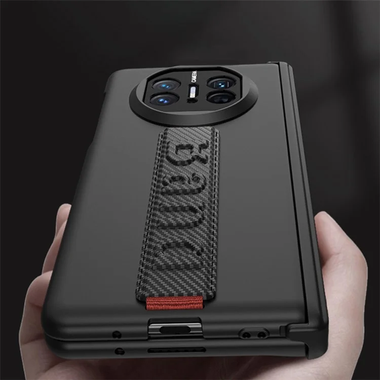 Чехол для телефона GKK для Huawei Mate X5 с магнитной петлей-подставкой и защитной закаленной стеклянной пленкой для экрана - черный