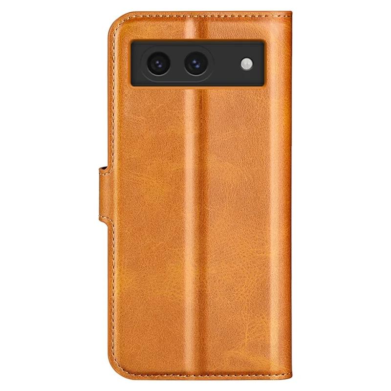 For Google Pixel 8a Wallet Phone Case Calf Texture PU Leather Protective Phone Cover - Yellow