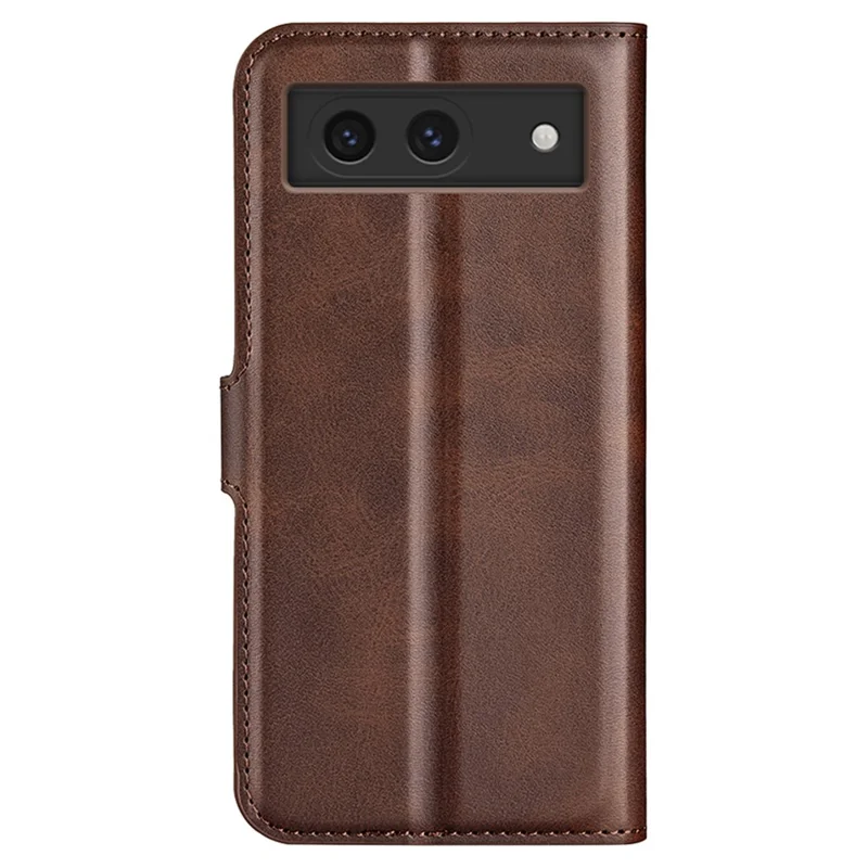 For Google Pixel 8a Wallet Phone Case Calf Texture PU Leather Protective Phone Cover - Brown