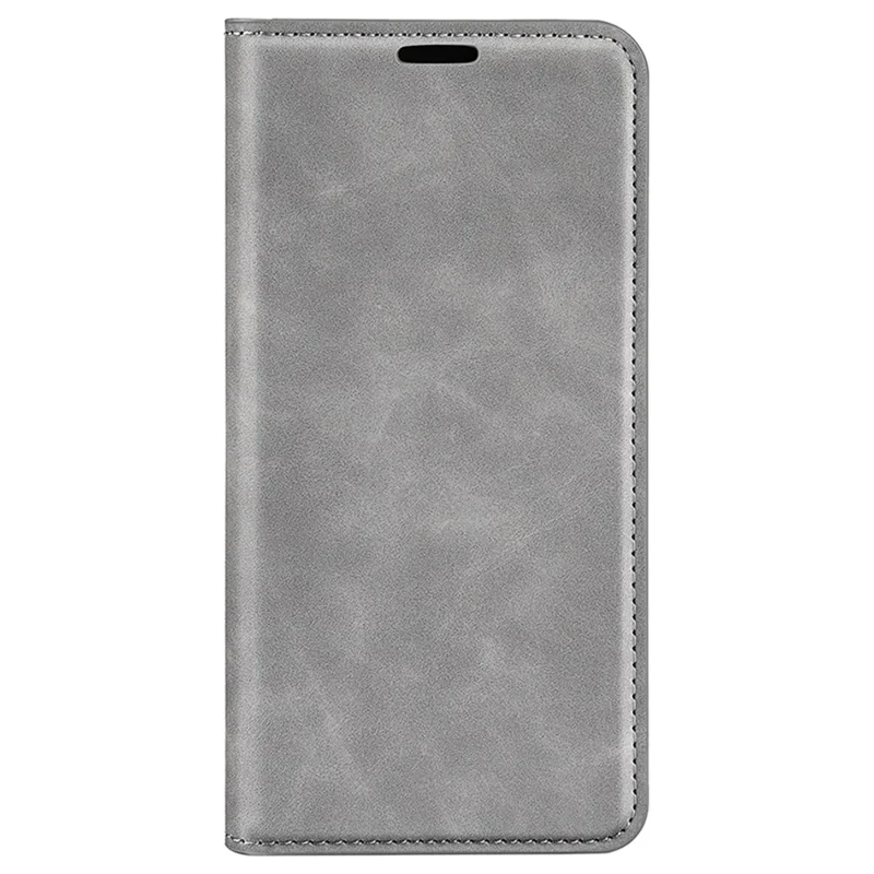 For Motorola Edge 40 Neo 5G Case Anti-Scratch PU Leather Flip Cover Skin-Touch Phone Case - Grey