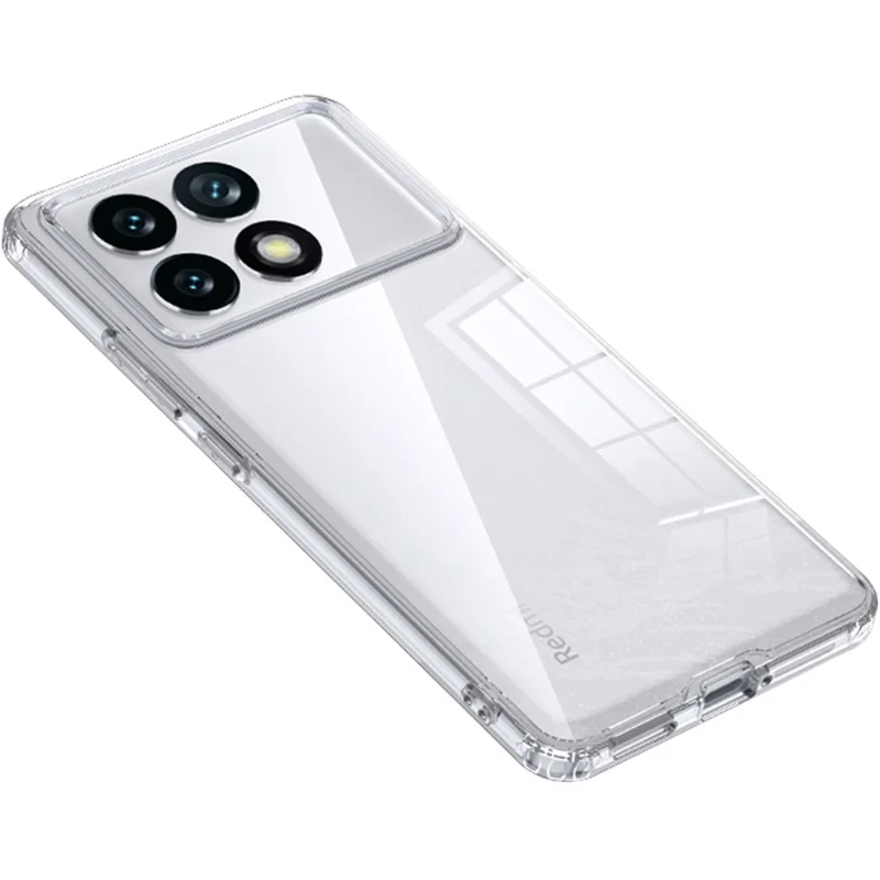 Handyhülle für Xiaomi Poco F6 Pro 5G / Redmi K70 Pro 5G / K70 5G, stoßfest, aus PC+TPU, transparente Rückseite