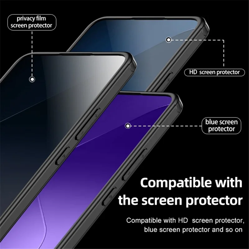 Handyhülle für Xiaomi Poco F6 Pro 5G / Redmi K70 Pro 5G / K70 5G, stoßfest, aus PC+TPU, transparente Rückseite