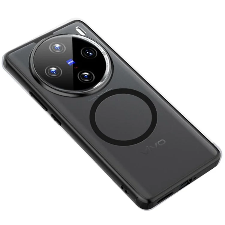 Für Vivo X100 5G Magnetic Phone Case Anti-scratch-pc+tpu-rückdeckabdeckung Kompatibel Mit Magsafe - Matt-schwarz