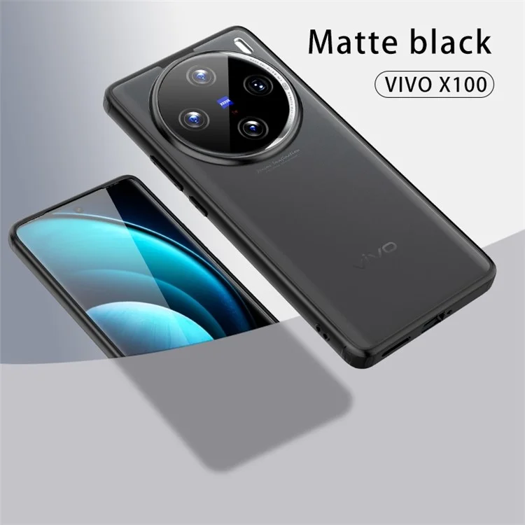 Pour vivo X100 Pro 5G Étui de protection Coque dure PC+Coque souple TPU - Noir mat