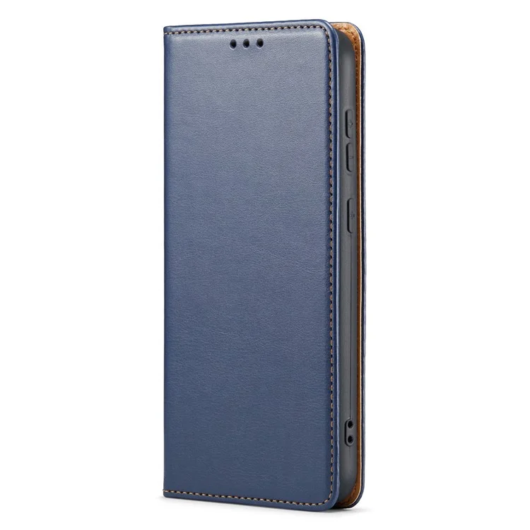 Fierre Shann Pour Samsung Galaxy S24 pu Leather Wallet Phone Guard Cover - Bleu