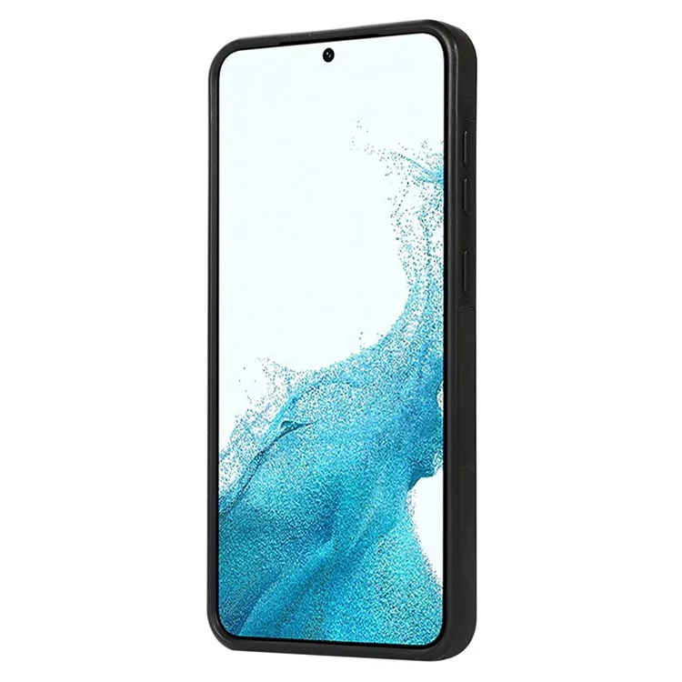 For Samsung Galaxy S24 Kickstand Case RFID Blocking Wallet Phone Cover - Black