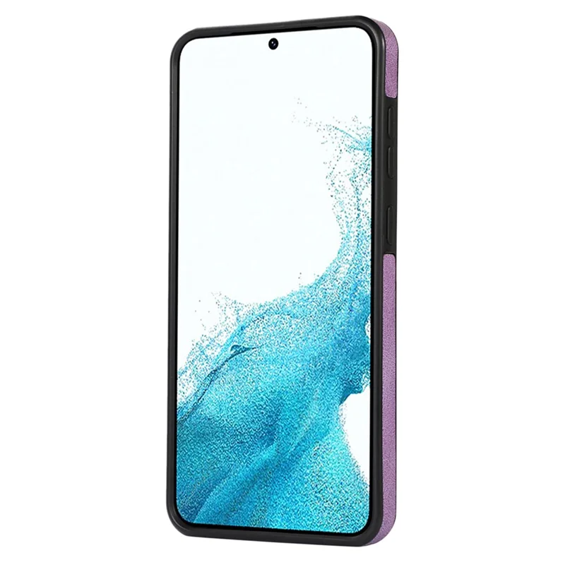 For Samsung Galaxy S24 Kickstand Case RFID Blocking Wallet Phone Cover - Purple