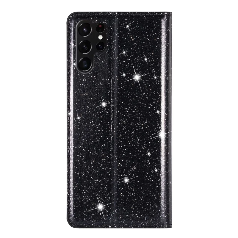 Voor Samsung Galaxy S24 Ultra Hoesje Met Kaarthouder PU Leren Standhoes - Zwart