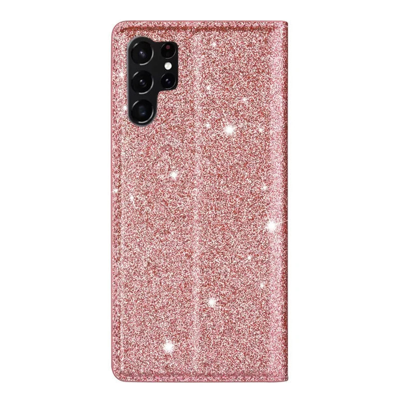 For Samsung Galaxy S24 Ultra Case Card Holder PU Leather Stand Cover - Rose Gold