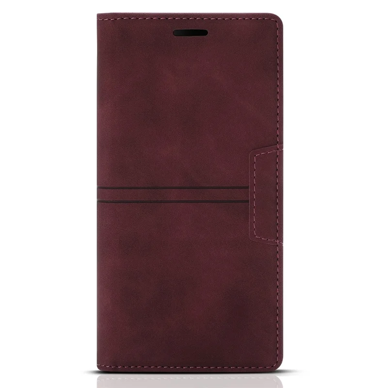Para a Capa de Couro Anti-queda da Samsung Galaxy S24 Wallet Phone Cover - Vinho Tinto
