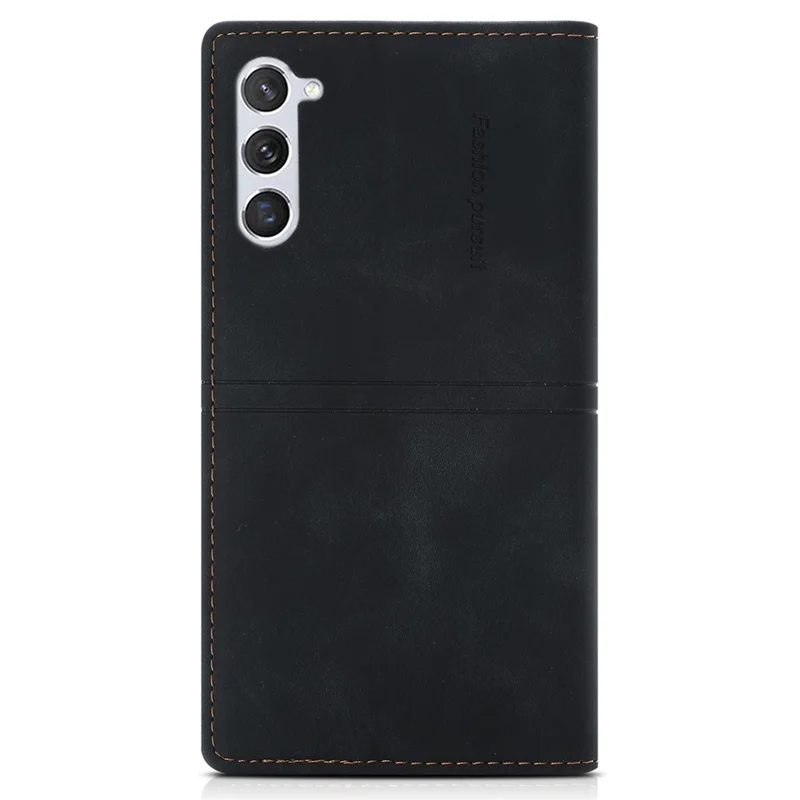 For Samsung Galaxy S24+ Case Wallet PU Leather Stand Phone Cover - Black