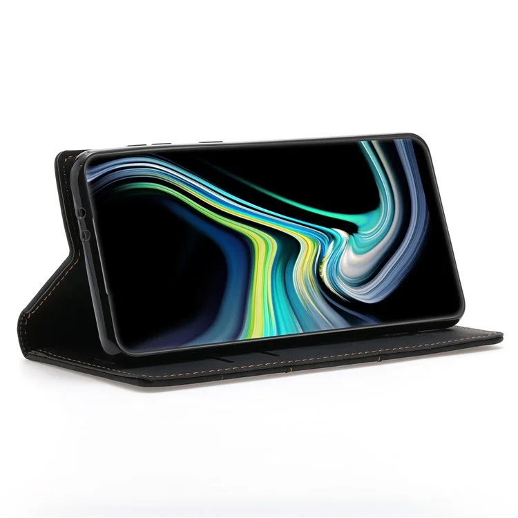 Para Samsung Galaxy S24 Ultra Case Auto Closing Magnetic Phone Wallet Cover - Negro