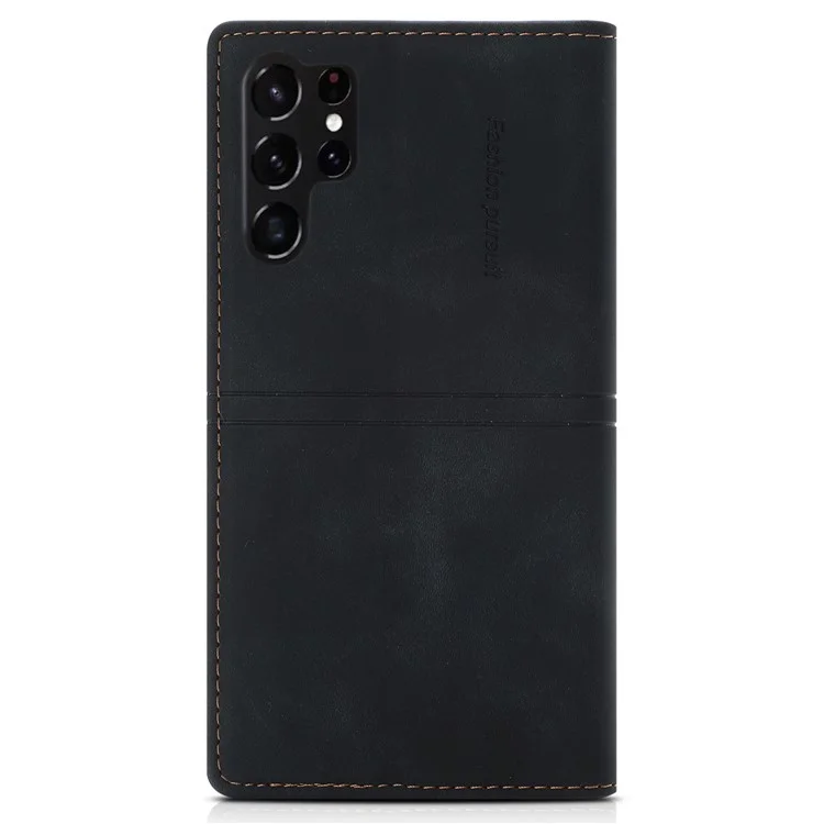 Para Samsung Galaxy S24 Ultra Case Auto Closing Magnetic Phone Wallet Cover - Negro