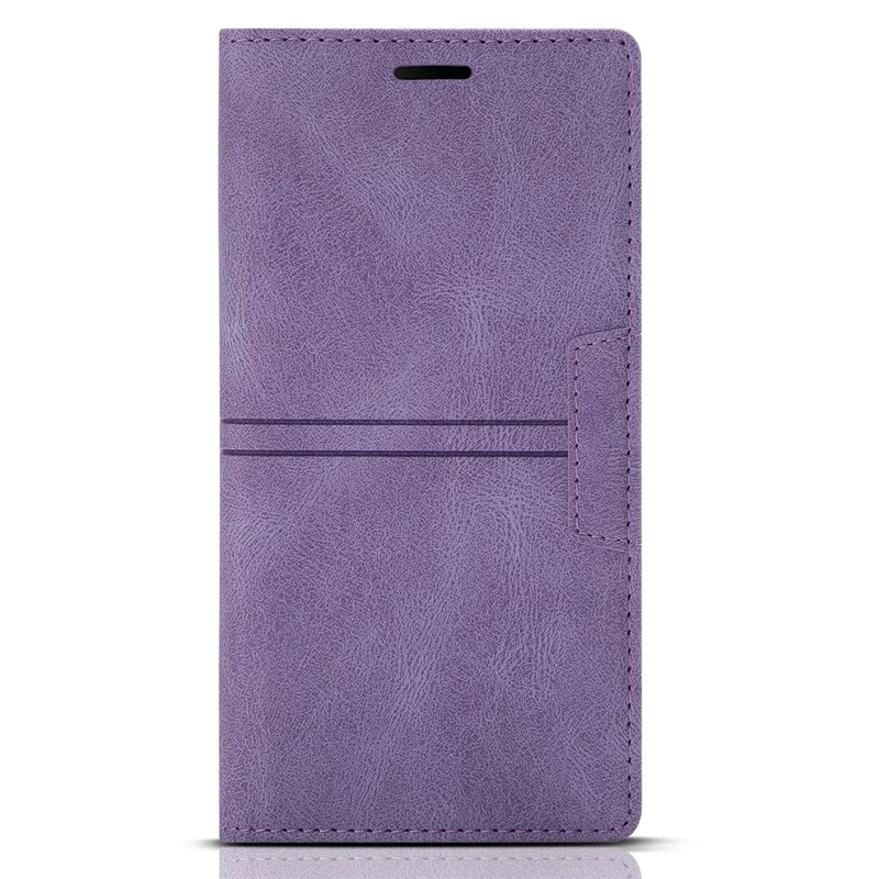 For Samsung Galaxy S24 Ultra Case Auto Closing Magnetic Phone Wallet Cover - Purple