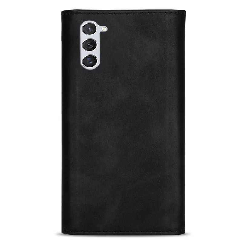 N.BEKUS For Samsung Galaxy S24+ Cover Skin-touch Cell Phone Cases with Short + Long Strap - Black
