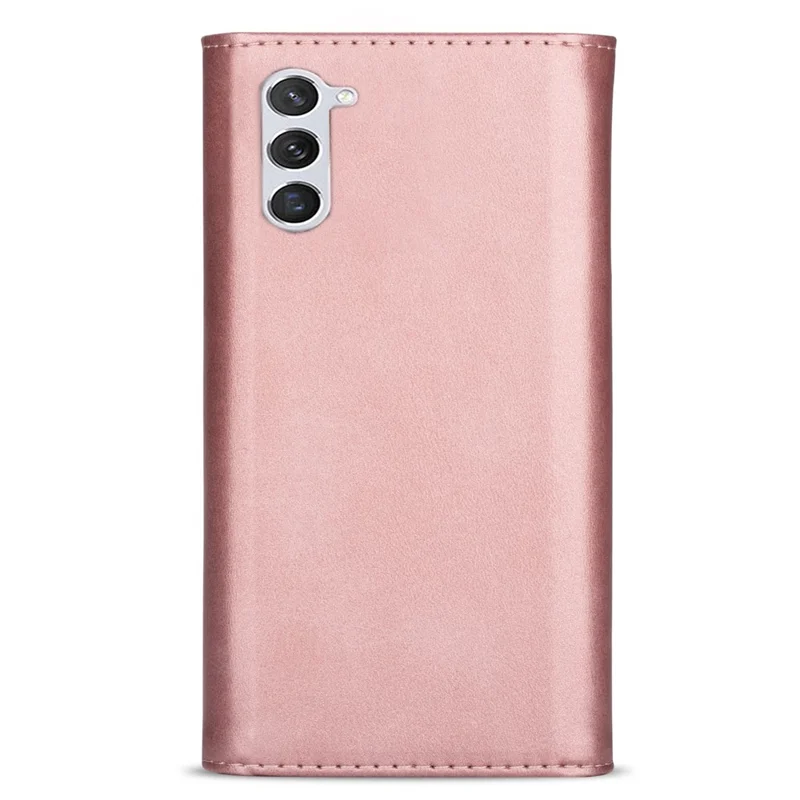 N.BEKUS For Samsung Galaxy S24+ Cover Skin-touch Cell Phone Cases with Short + Long Strap - Rose Gold