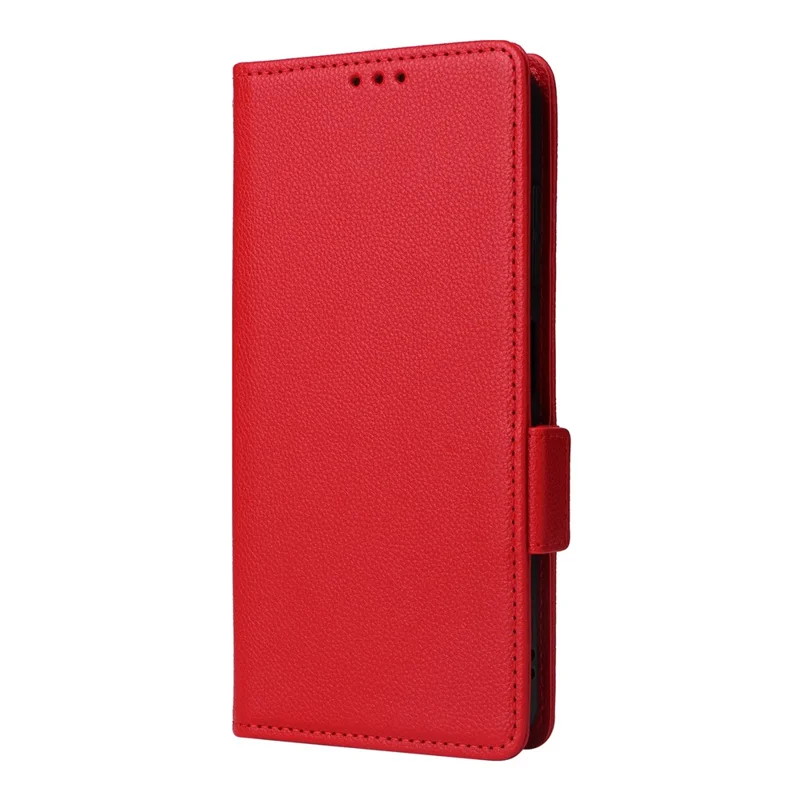 For ZTE Blade A73 4G / Blade V50 Smart / Blade V50 Desig 4G / Axon 50 Lite Case Litchi Texture PU Leather Wallet Phone Cover with Strap - Red
