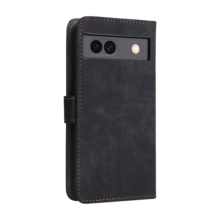 Pour Google Pixel 8a Case RFID Blocking PU Leather Phone Cover avec Sangle - Noir