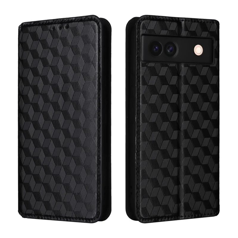 Für Google Pixel 8a Handyhülle PU-Leder+TPU Brieftasche Handyhülle - Schwarz