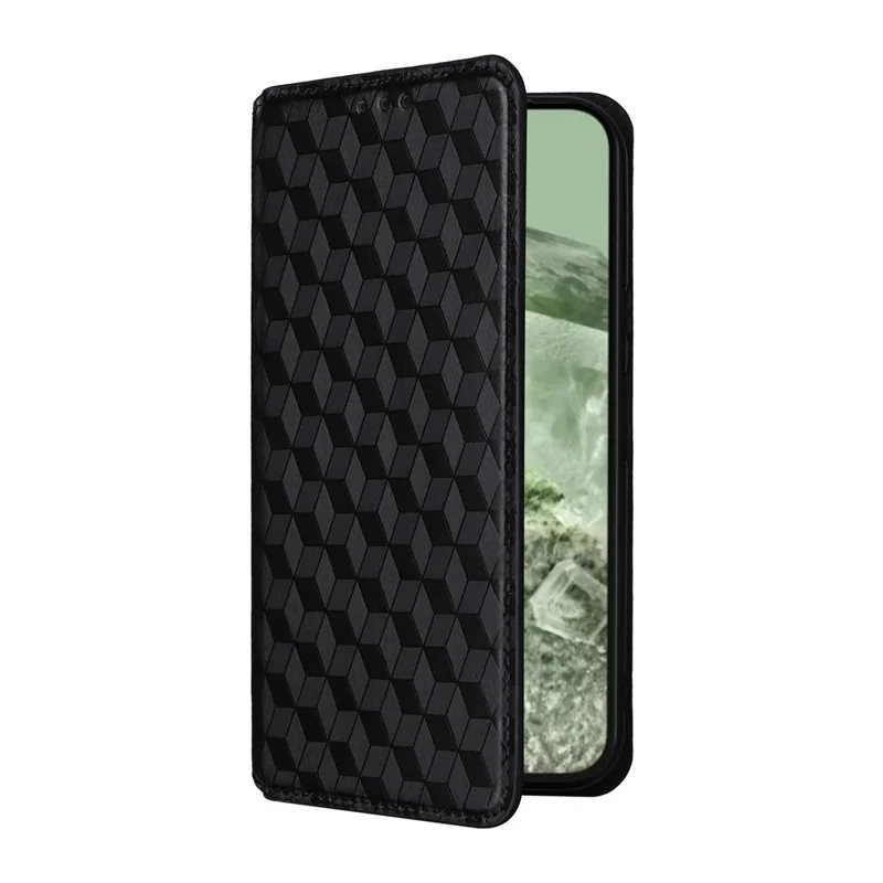 Für Google Pixel 8a Handyhülle PU-Leder+TPU Brieftasche Handyhülle - Schwarz