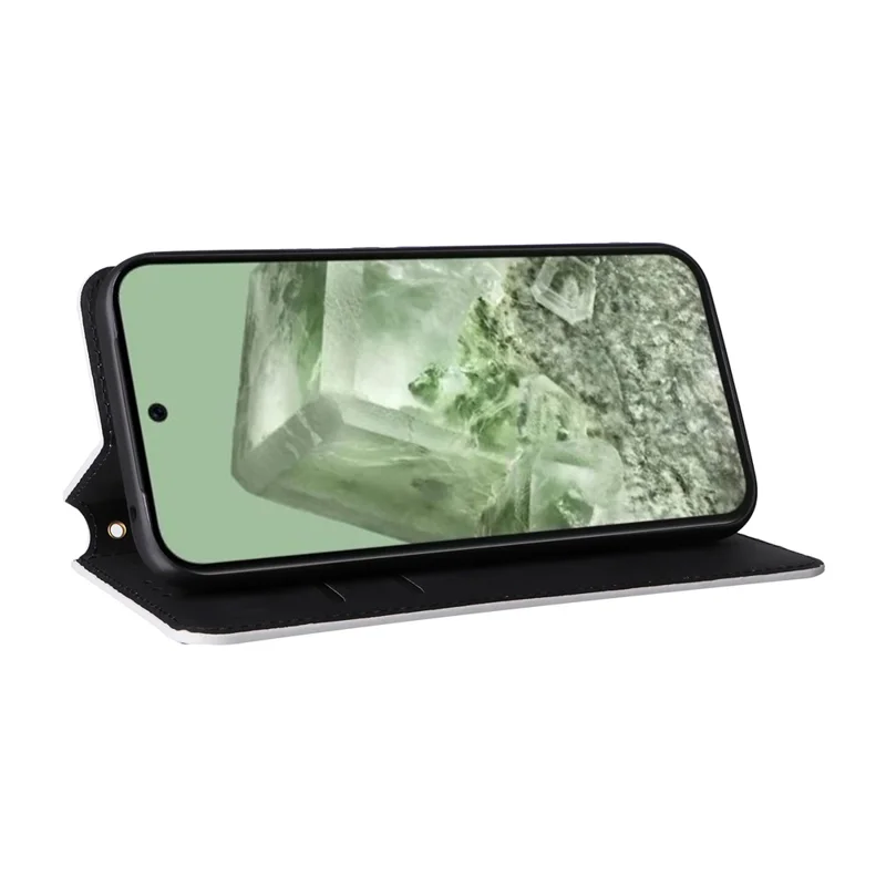 PU-læder + TPU-bagdæksel til Google Pixel 8a med wallet - Sølv