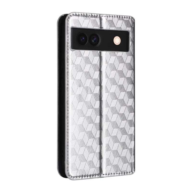 PU-læder + TPU-bagdæksel til Google Pixel 8a med wallet - Sølv