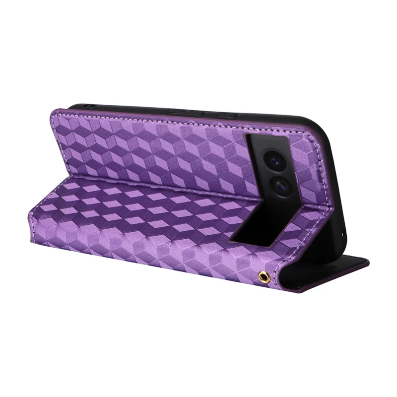 For Google Pixel 8a Cell Phone Cover PU Leather+TPU Wallet Mobile Phone Case - Purple