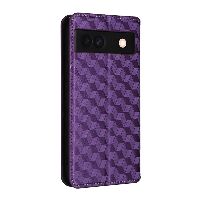 For Google Pixel 8a Cell Phone Cover PU Leather+TPU Wallet Mobile Phone Case - Purple