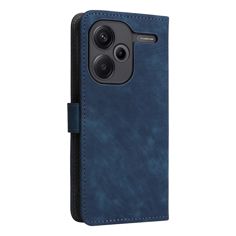 For Xiaomi Redmi Note 13 Pro+ 5G Wallet Phone Case RFID Blocking PU Leather Flip Phone Cover with Strap - Blue