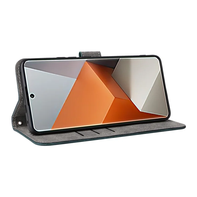 For Xiaomi Redmi Note 13 Pro+ 5G Wallet Phone Case RFID Blocking PU Leather Flip Phone Cover with Strap - Green