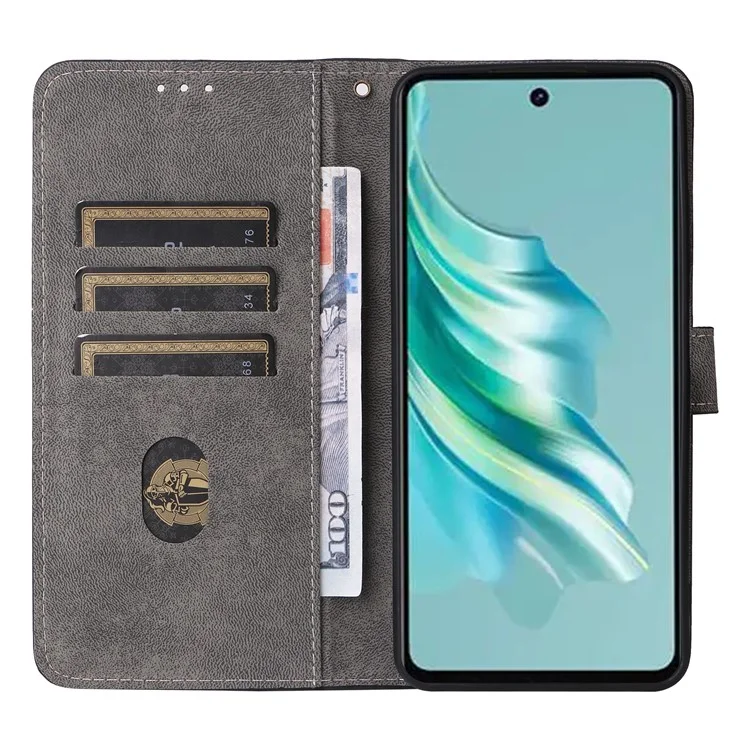 Para TECNO Spark 20 KJ5 / Infinix Smart 8 Plus X6526 Funda RFID Blocking Billetera de Piel PU con Correa - Negro