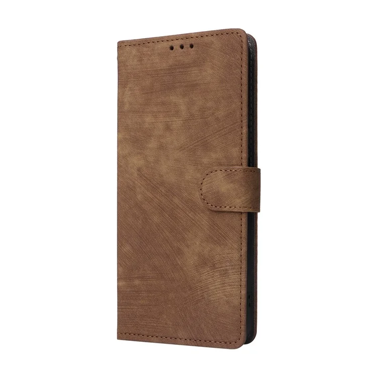 For itel A70 A665L Case RFID Blocking Wallet Phone Cover with Magnetic Clasp - Brown