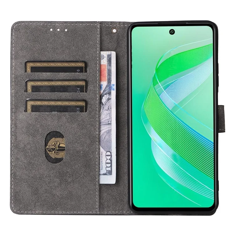 For Infinix Smart 8 4G X6525 / Smart 8 HD 4G Cell Phone Case RFID Blocking Leather Anti-Scratch Cover - Green