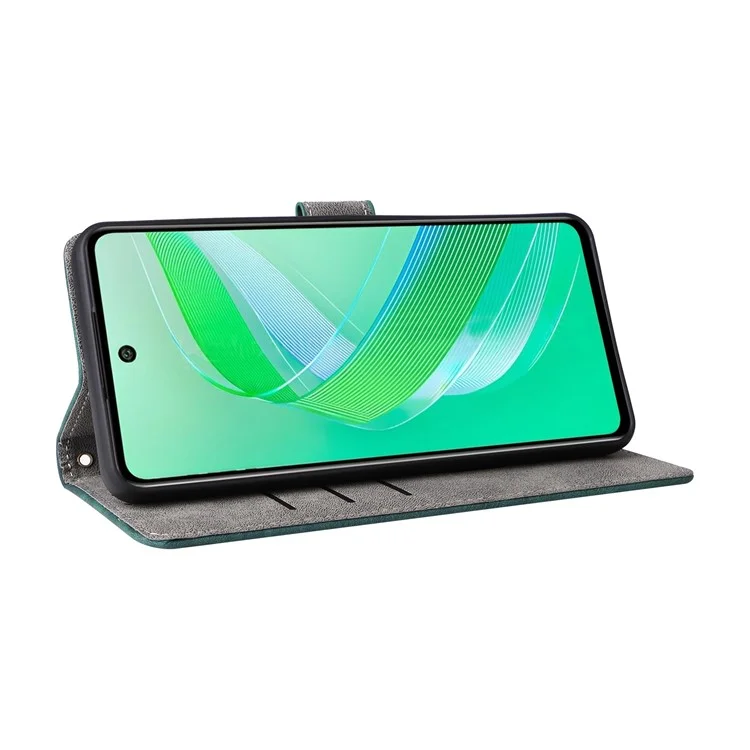 For Infinix Smart 8 4G X6525 / Smart 8 HD 4G Cell Phone Case RFID Blocking Leather Anti-Scratch Cover - Green