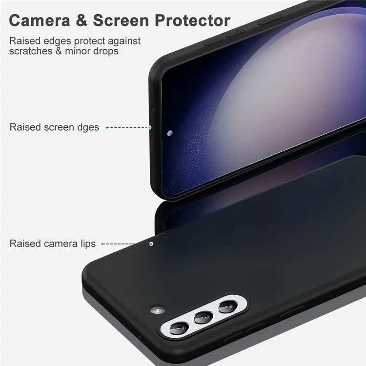 Liquid Series for Samsung Galaxy S24 Cell Phone Case Rubberized TPU Shell Compatible with MagSafe - Black