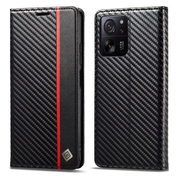 LC.IMEEKE Pour Xiaomi 13T / 13T Pro / Redmi K60 Ultra Étui Portefeuille en Cuir PU+TPU avec Support Vertical - Rayure Verticale